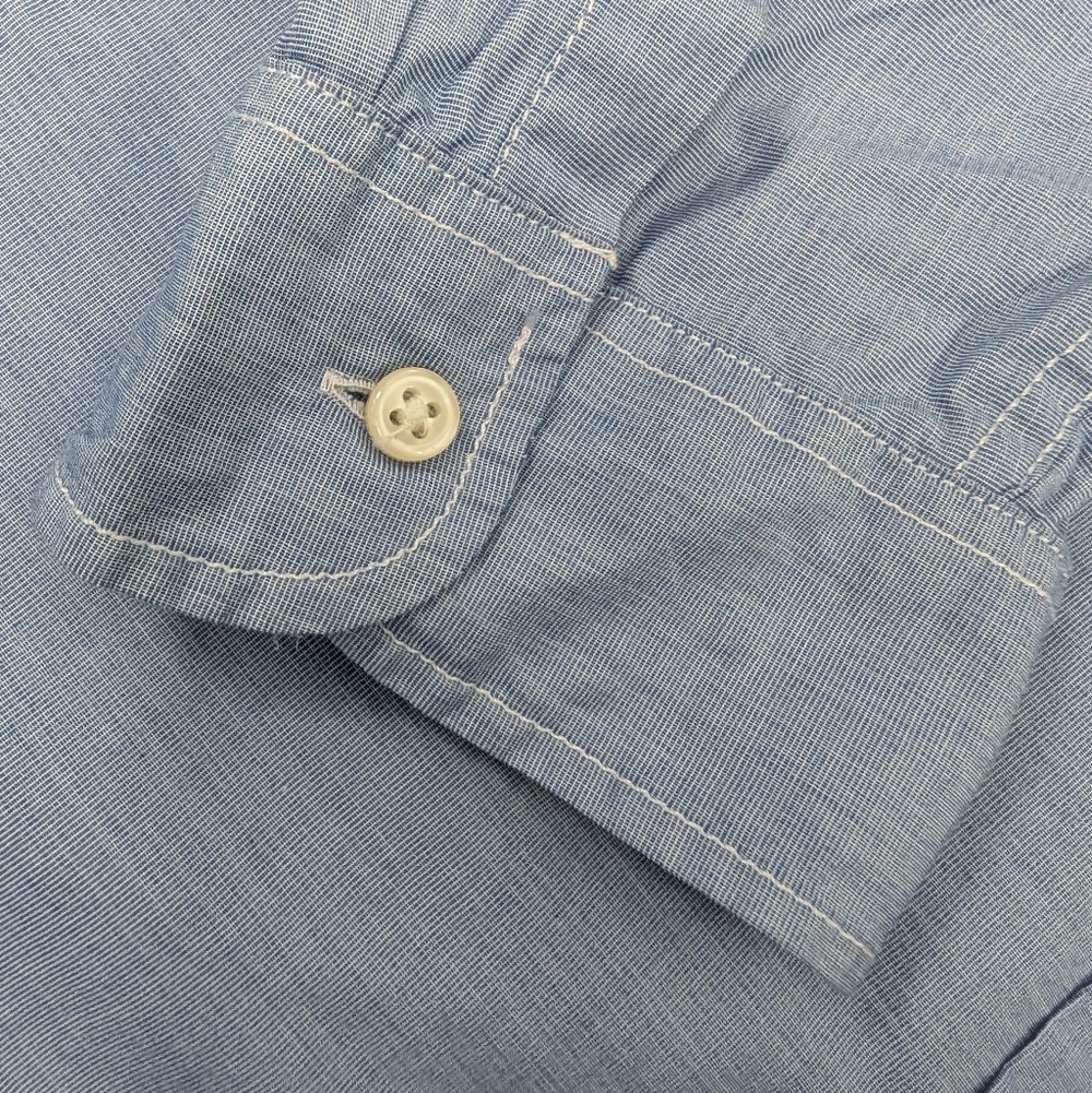 J. Crew Camp Collar Shirt Jacket XL NWT Blue Organic Cotton Utility - Picture 5 of 16